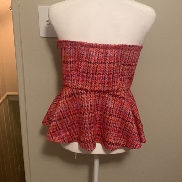 Anthropologie Maeve Shannon Tweed Peplum Top NWT Size Medium - Picture 4 of 6